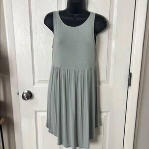 Emerald Green Pleated Mini Sundress